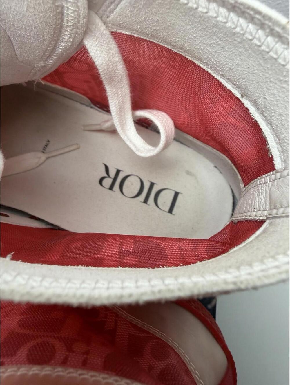 Dior B23 High Top Sneakers Red Dior Oblique Men’s EU 41 - Picture 4 of 7